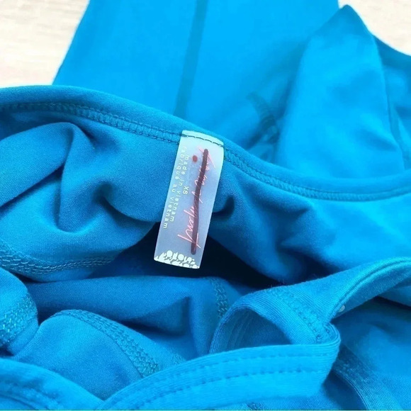 New Free People Movement Side to Side Performance Onesie Jumpsuit Blue XS - Picture 7 of 9